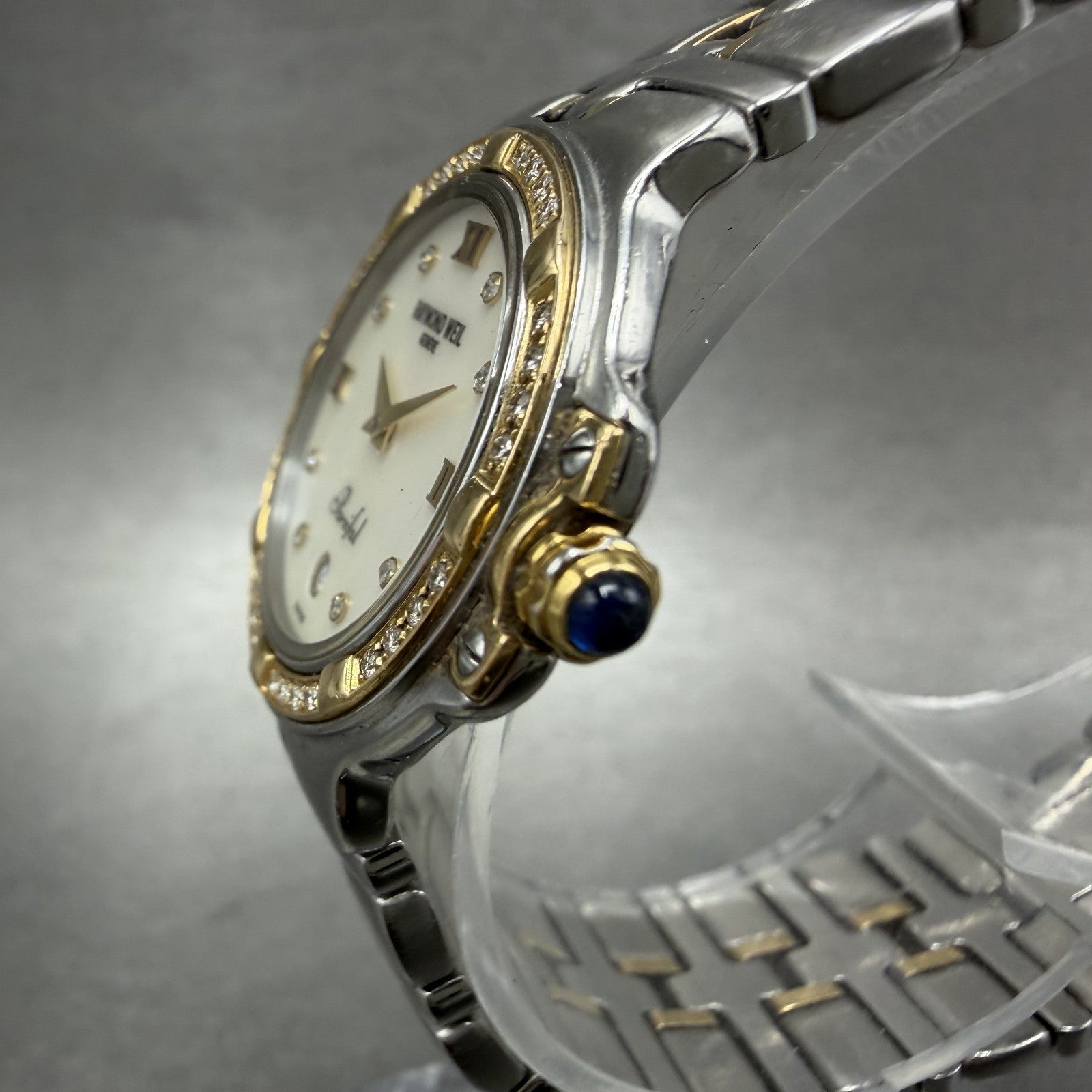 Raymond Weil Parsifal Watch Women 27mm MOP Dial Steel Diamond Bezel Date NewbatA2