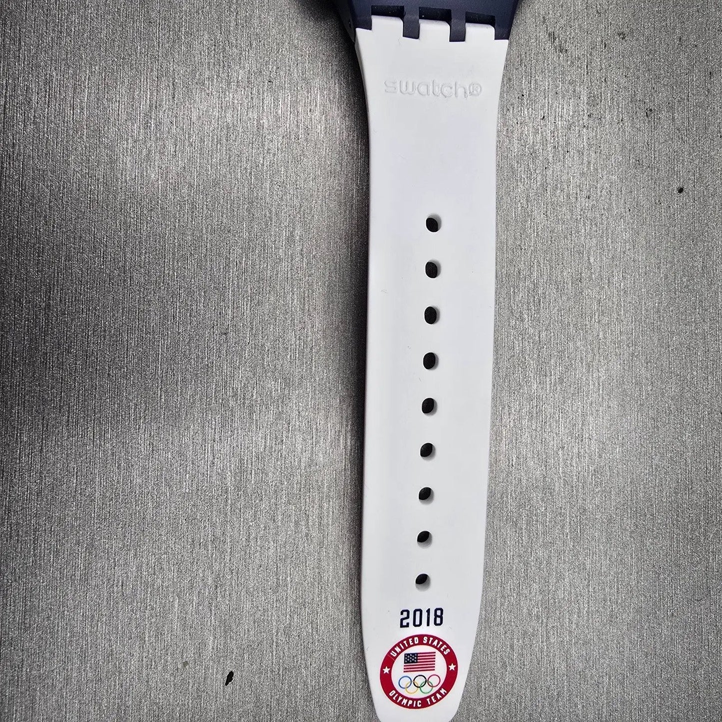 Swatch Free & Brave Chronograph Watch Men White Dial Blue Date SUSZ401 New Batt312