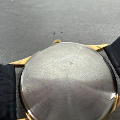 Wittnauer Watch Men 33mm White Dial Gold Tone Round Date Roman Numerals New Batt9