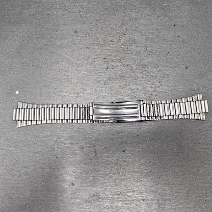 Seiko Bracelet 9mm Stainless Steel Silver Tone Tri Folding Clasp VTG Japan10