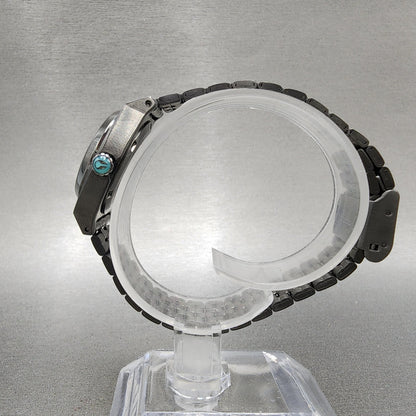 Nixon Time Teller Watch Women 27mm Blue Dial Black Tone Round New Battery6