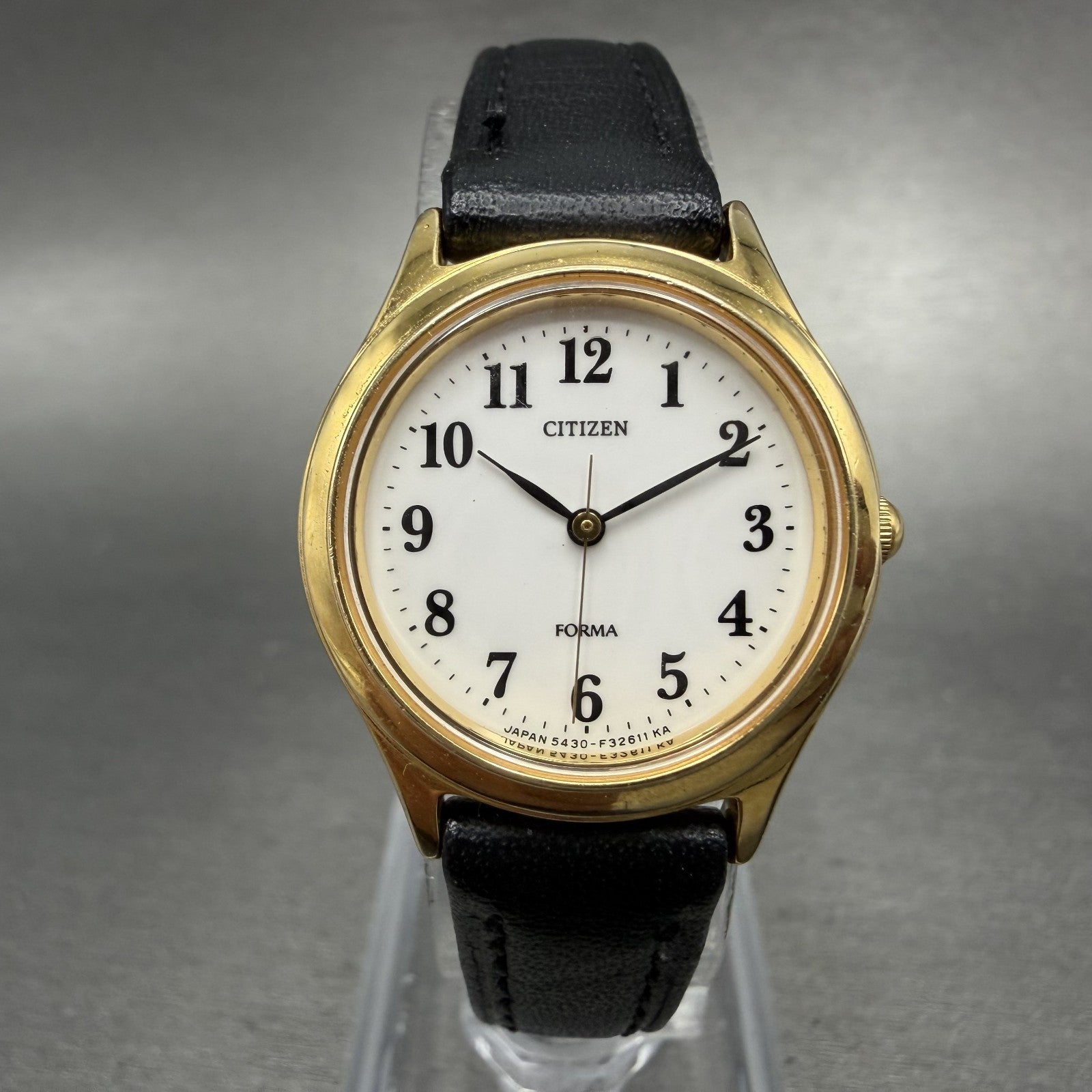 Citizen Forma Watch Women 24mm White Dial Gold Tone Round 5430-F40063 New Batt A0