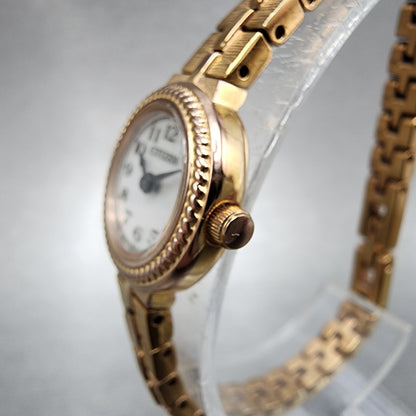 Citizen EcoDrive Watch Women 18mm White Dial Rose Gold Round G620S092931 Runs2
