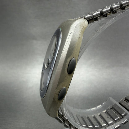 Casio Sheen Watch Women 27mm Analog Digital Silver Tone Alarm Chrono New Battery2