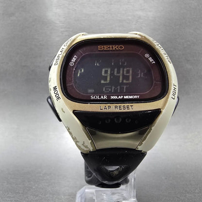 Seiko Super runner Watch Men 43mm White Gold Toyoko Marathon 2015 S680-00A0 Runs5