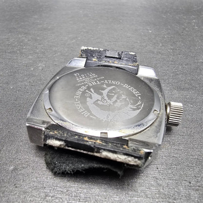 Diesel Watch Men 44mm Black Dial Silver Tone Octagon DZ1391 New Battery10