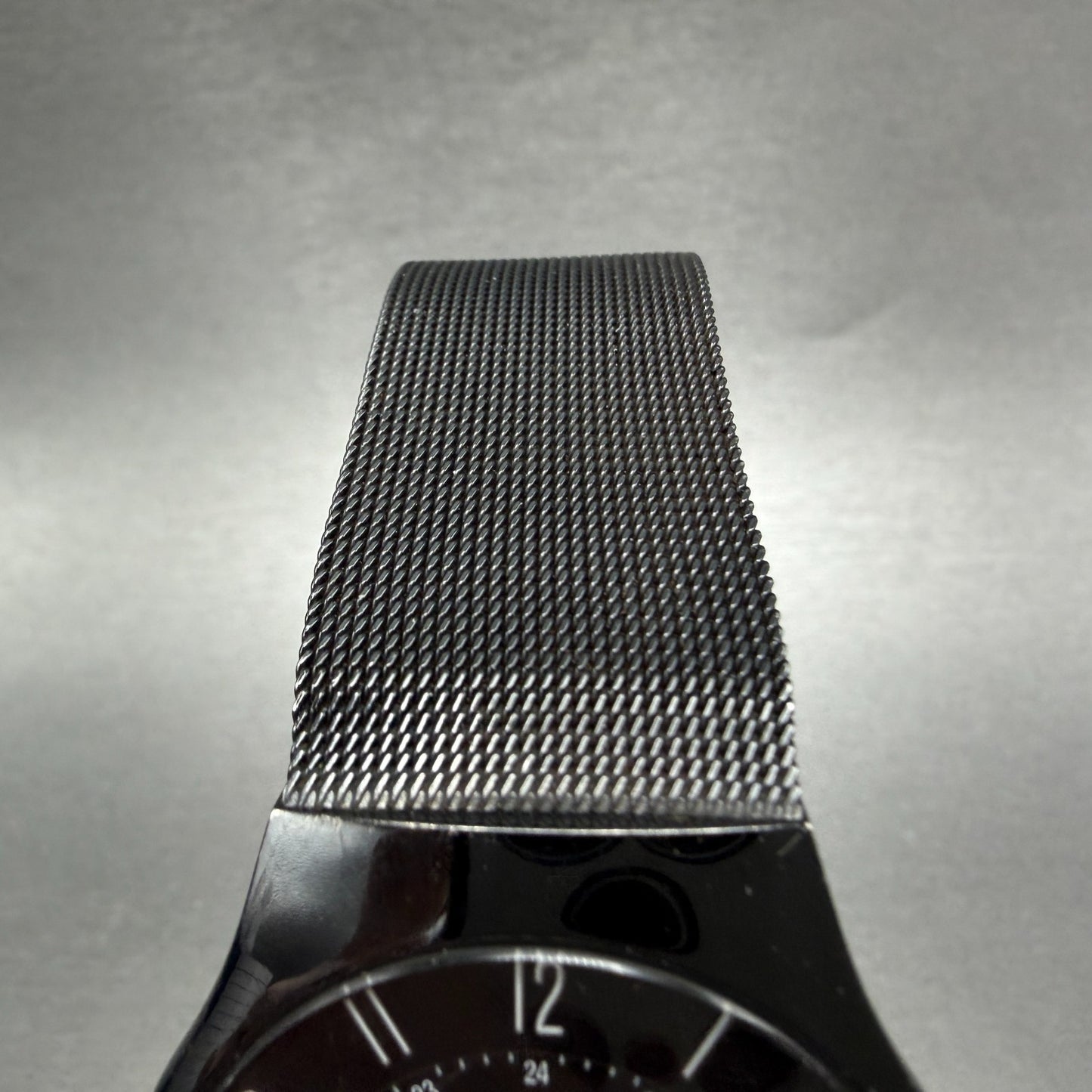 Skagen Watch Men 37mm Black Dial Black Tone Date Round 233XLMB New Battery4
