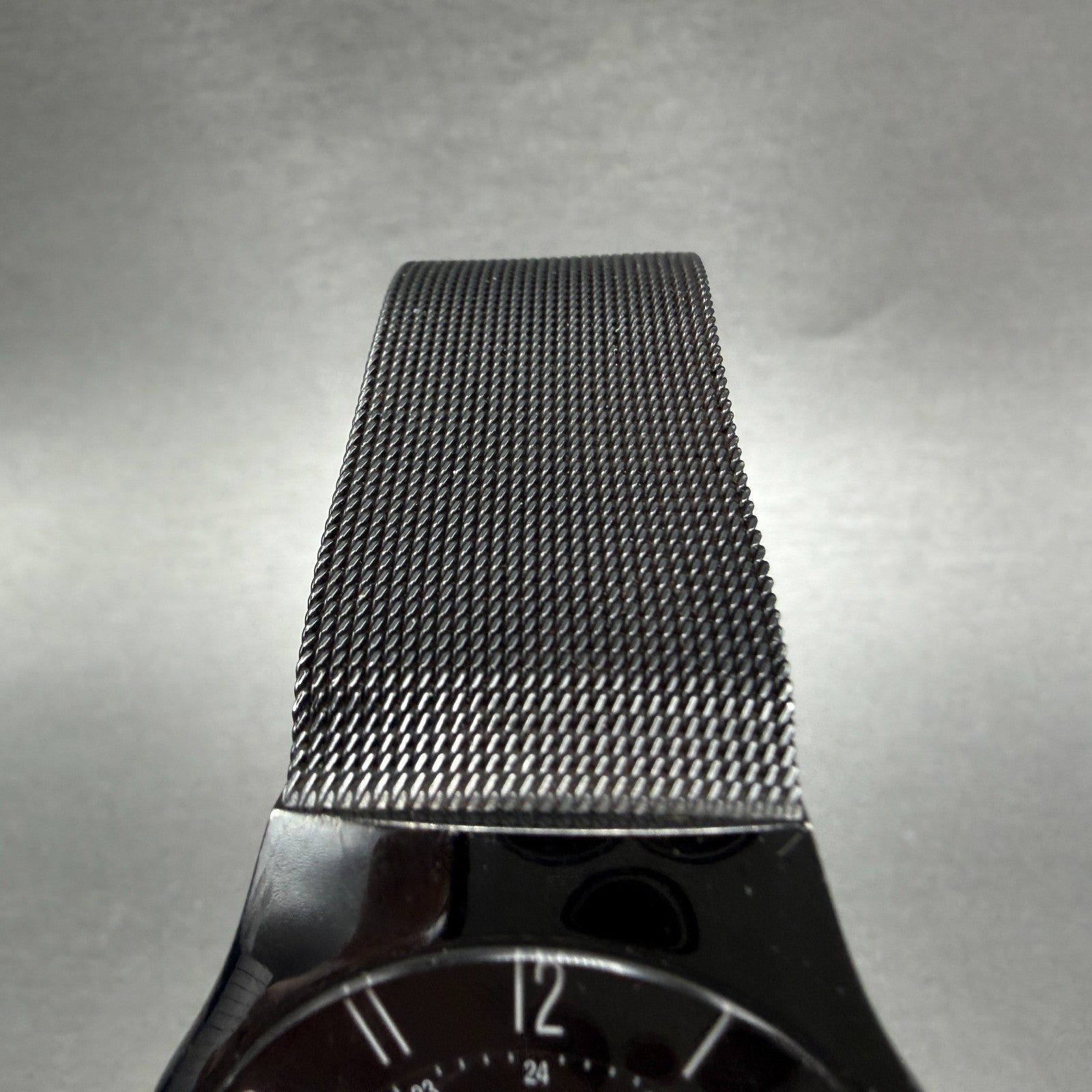 Skagen Watch Men 37mm Black Dial Black Tone Date Round 233XLMB New Battery4