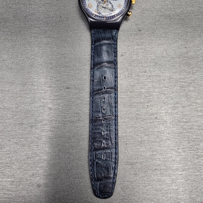 Swatch Chrono Timeless Zone Watch Men 37mm Silver Dial SCN104 New Battery NOS5