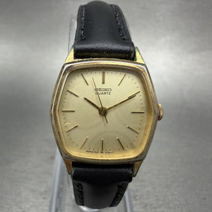 Seiko Watch Women 21mm Gold Dial Gold Plated Hexagon 14215080 New Battery0