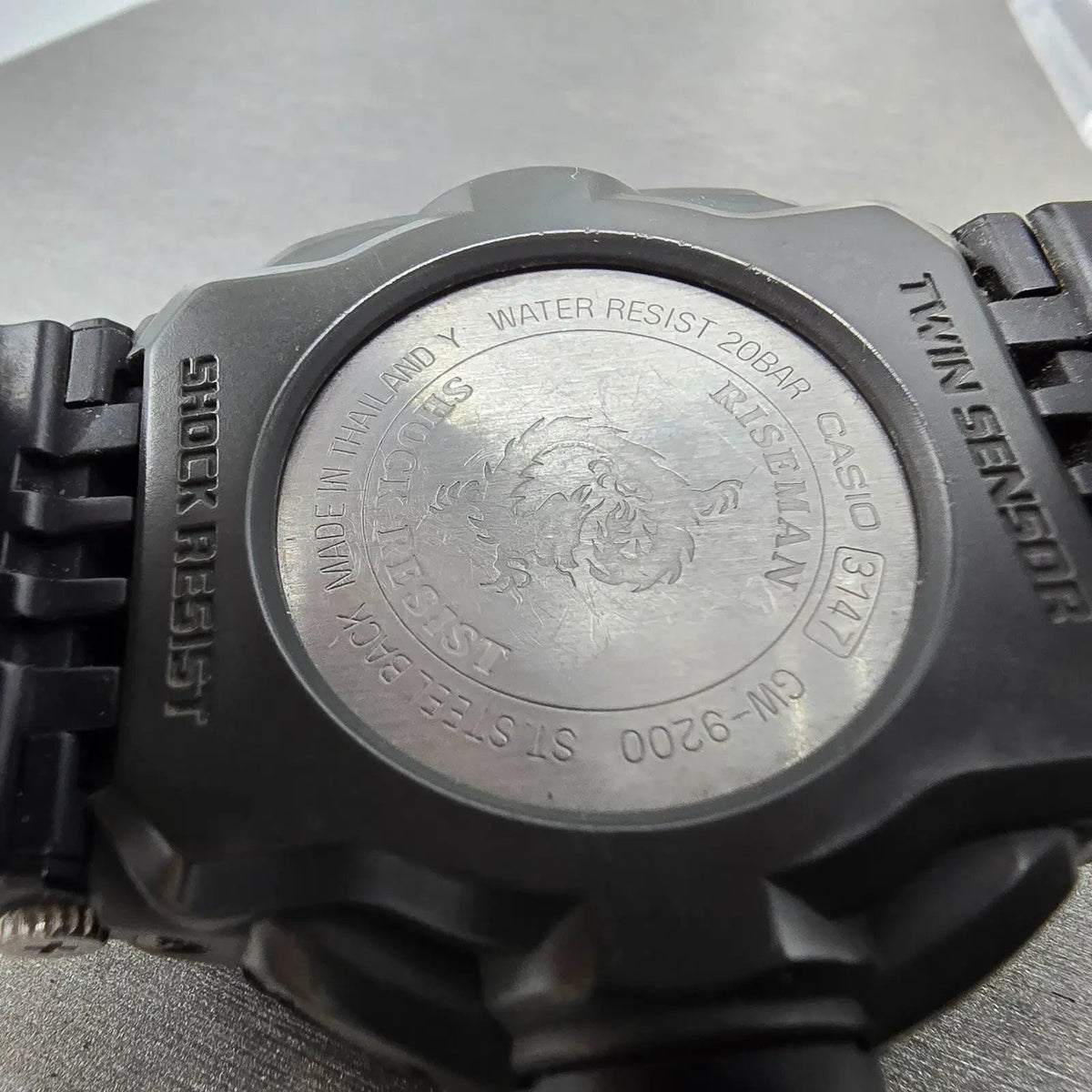 Casio G-Shock Riseman GW-9200 Watch Men 45mm Black Alti Baro Solar Atomic PARTS10