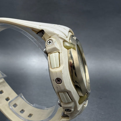 Casio Baby-G BG-70 Watch Women 41mm Analog Digital Biege Alarm Chrono New Batter3