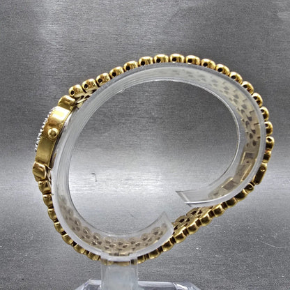Wittnauer Watch Women 16mm Pink Dial Gold Diamond Bezel SS8234 5120 New Battery6