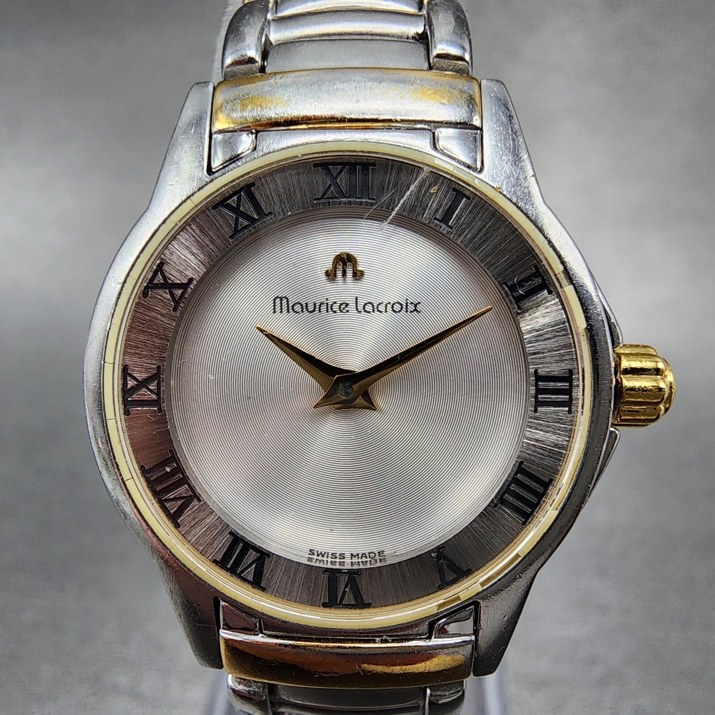 Maurice Lacroix Miros Watch Women 24mm Silver Dial Two Tone Round New Battery1