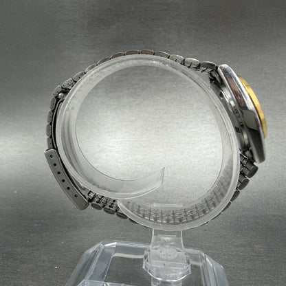 Seiko Watch Women 23mm White Dial Two Tone Daydate 7n83-0011 New Battery ABC9368