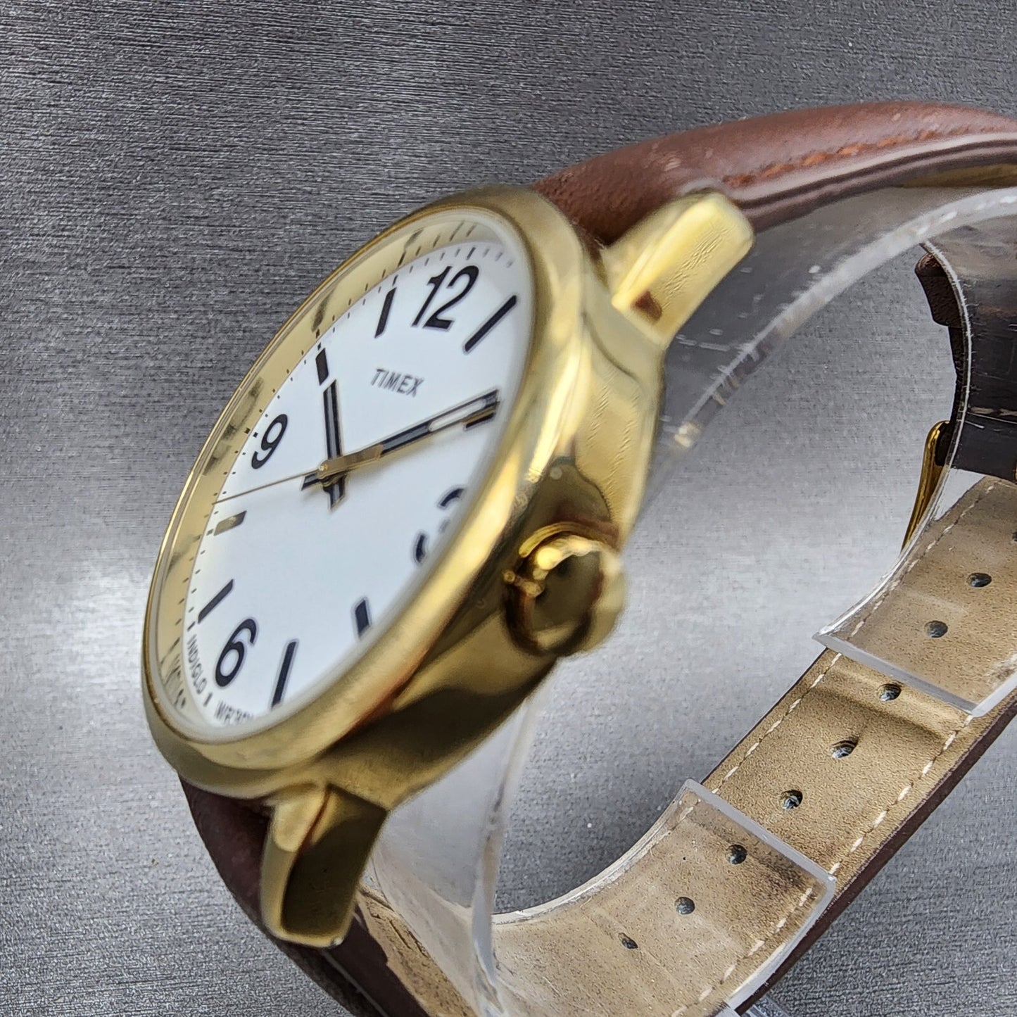 Timex Easy Reader Watch Men 38mm White Dial Gold Tone Round New Battery2