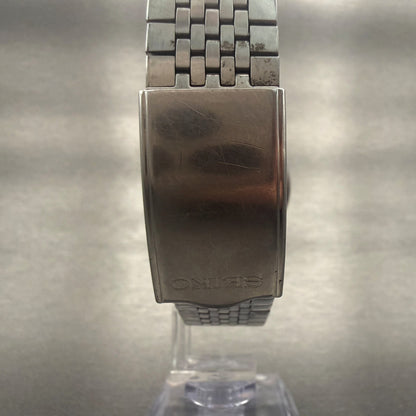 Seiko Spirit Watch Men 34mm White Dial Silver  Daydate Round 7N43-7B70 New Batt7
