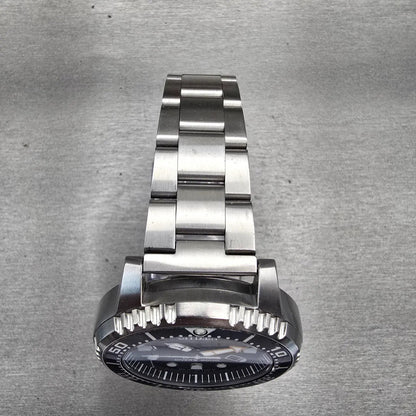 Citizen Eco-Drive Watch Men 44mm Black Dial Two Tone Date E168-S100623 Works4