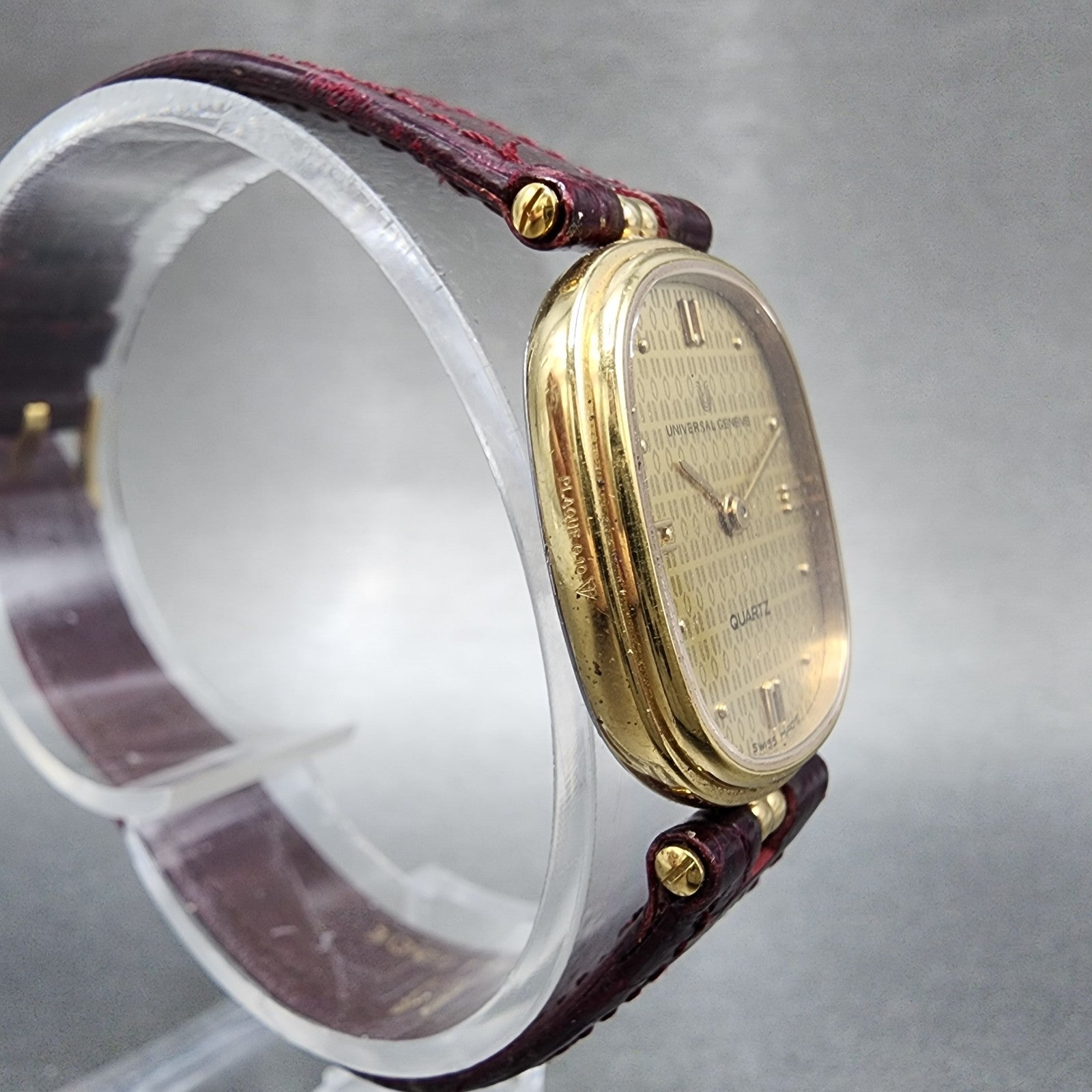 Universal Geneve Watch Women 20mm Gold Dial Gold Tone Oval 516.612 PARTS4