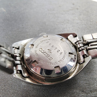 Seiko Matic Lady Watch Women 23mm Gray Dial Silver Tone Automatic 25170211 Runs9