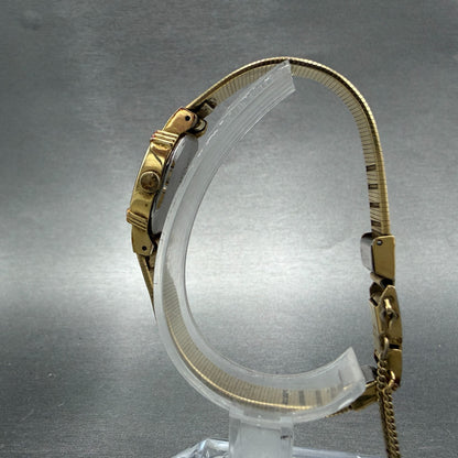 Seiko Watch Women 18mm Champagne Dial Gold Tone Square 2320-6710 New Battery6