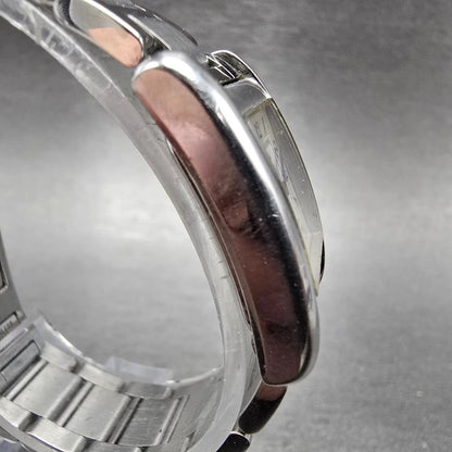 Coach Tank Watch Women 19mm Silver Dial Silver Tone Rectangle W002B New BatteryQ3