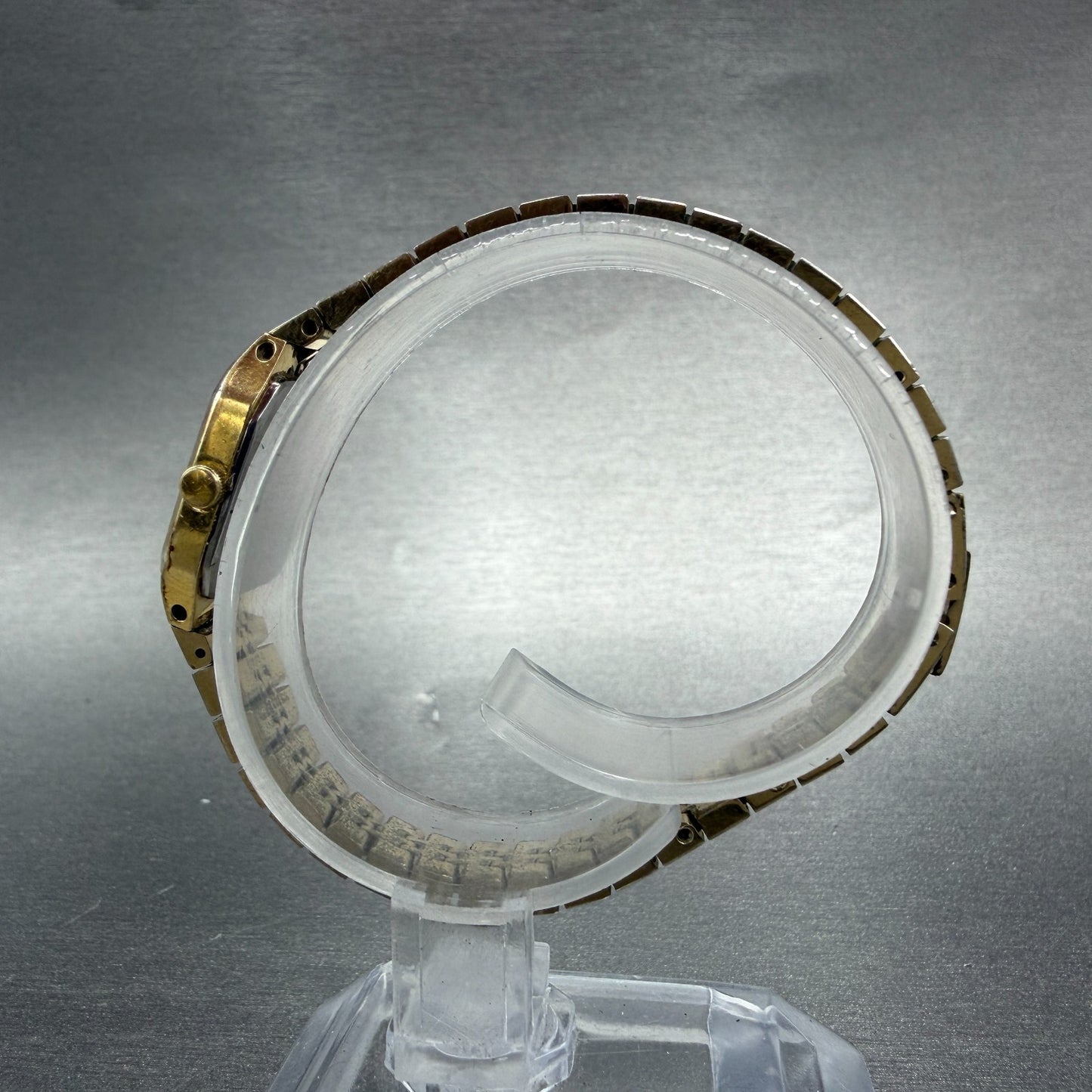 Seiko Watch Women 16mm Gold Dial Gold Tone Octagon 2C20-5209 New Battery Vintage6