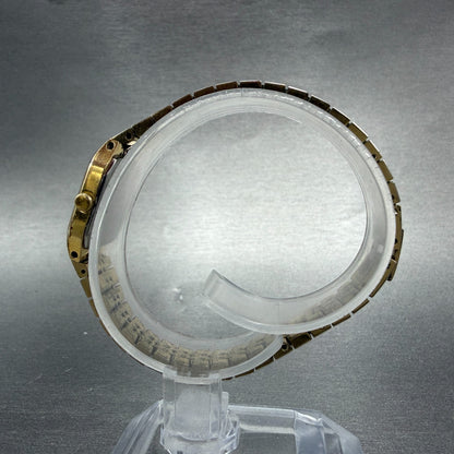 Seiko Watch Women 16mm Gold Dial Gold Tone Octagon 2C20-5209 New Battery Vintage6