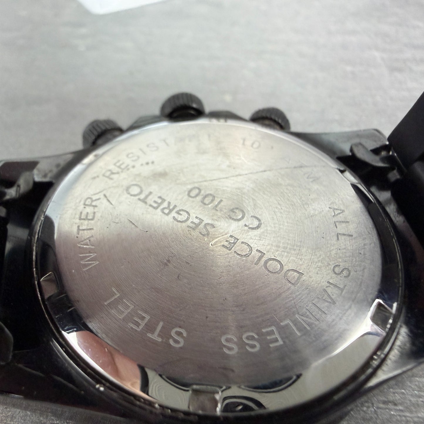 Dolce Segreto Chronograph Watch Men 39mm Black Dial Black Round New Battery9