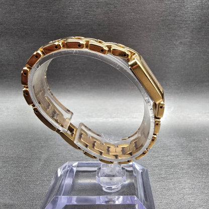 Seiko Tank Watch Women 16mm White Dial Gold Tone Rectangle 1N00-6T10 New Battery8