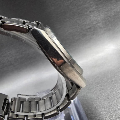 Seiko Alba Watch Men 36mm Black Dial Titanium Daydate Round VX43-0AG0 New Batt3