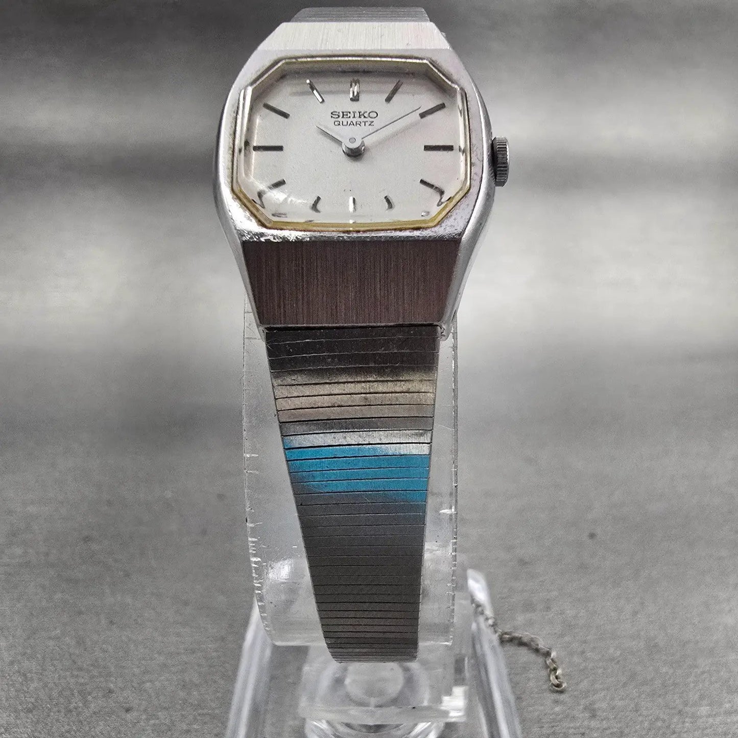 Seiko Watch Women 19mm Silver Dial Silver Tone Oval 5420-5320 New Battery VTG5