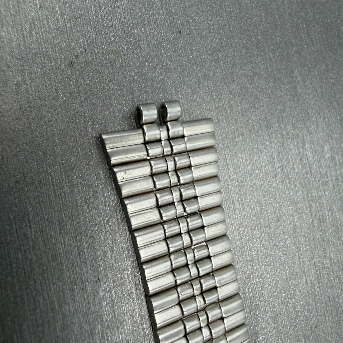 Seiko SQ Bracelet 20mm Stainless Steel Silver Tone Tri Folding Clasp VTG Japan14