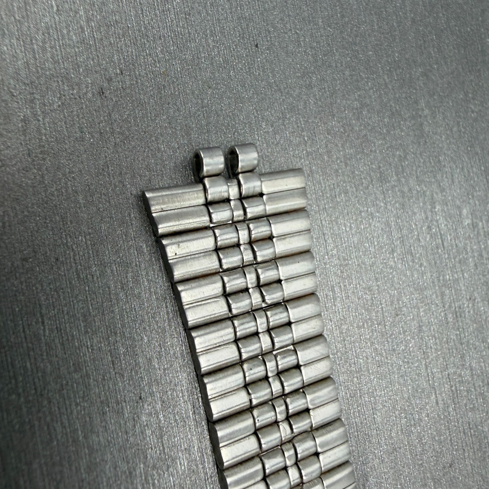 Seiko SQ Bracelet 20mm Stainless Steel Silver Tone Tri Folding Clasp VTG Japan14
