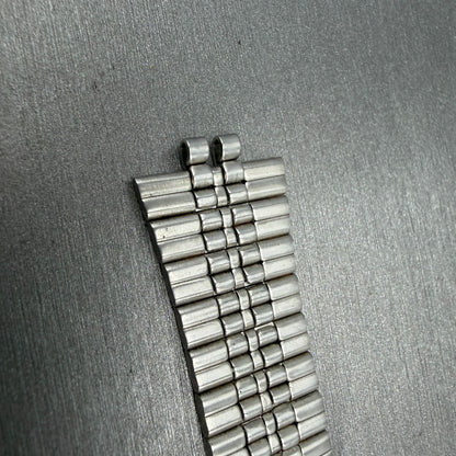 Seiko SQ Bracelet 20mm Stainless Steel Silver Tone Tri Folding Clasp VTG Japan14