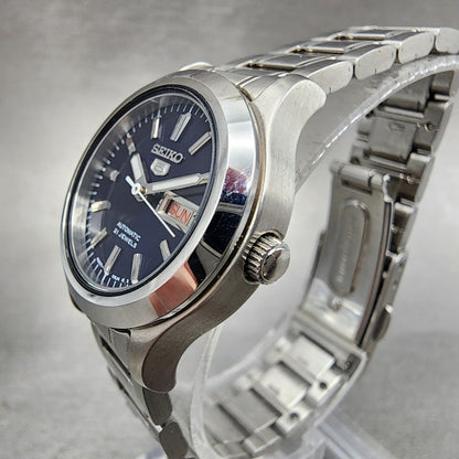 Seiko 5 Watch Women 25mm Blue Dial Steel Dadyate Round Automatic Runs 420701F02