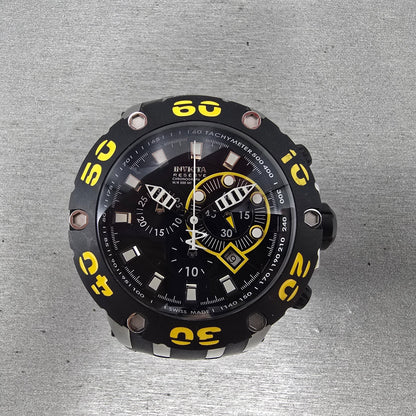 Invicta Reserve chronograph Dive Watch Men 51mm Black Dial Steel 0902 NewBattery0