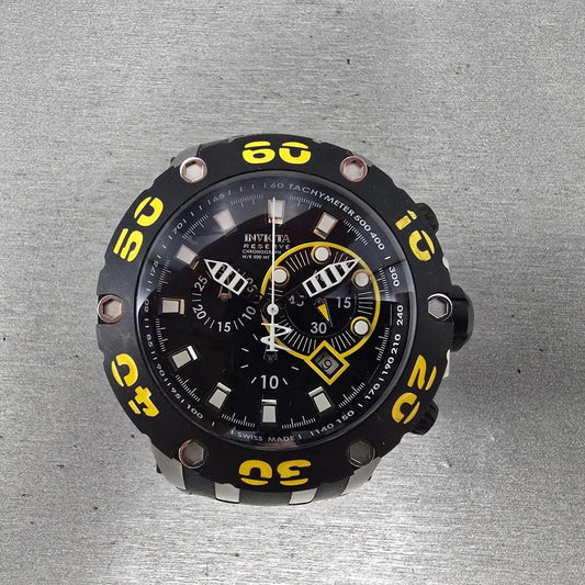 Invicta Reserve chronograph Dive Watch Men 51mm Black Dial Steel 0902 NewBattery0