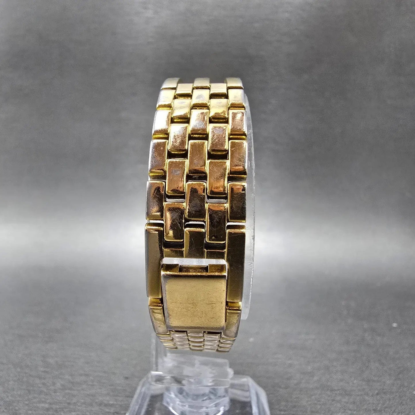 Movado Esperanza Tank Watch Women 14mm Black Dial Gold Tone 88 H5 1400 New Batt7