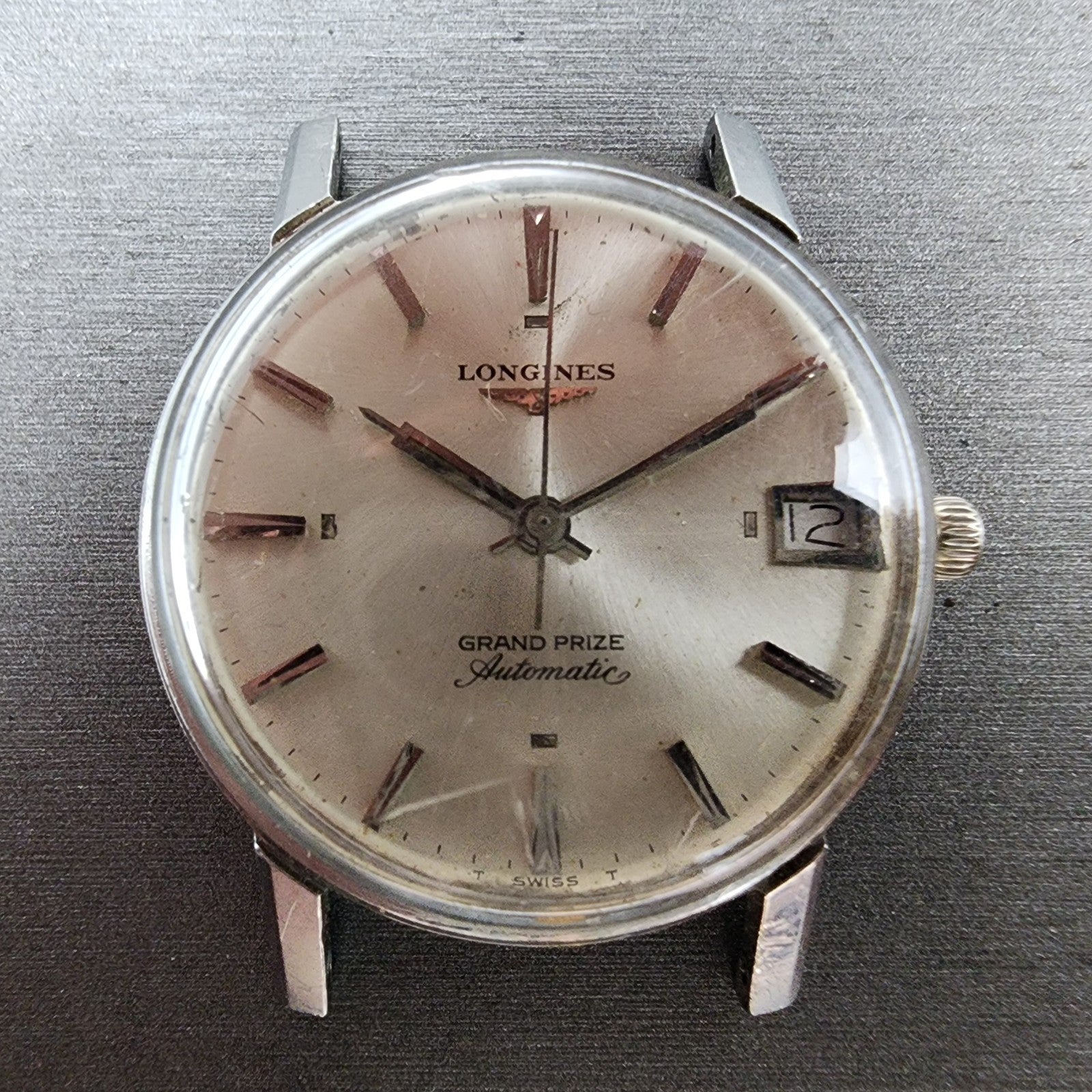 Longines Grand Prize Automatic Watch Men 34mm Silver Dial Stainless Steel PARTS2