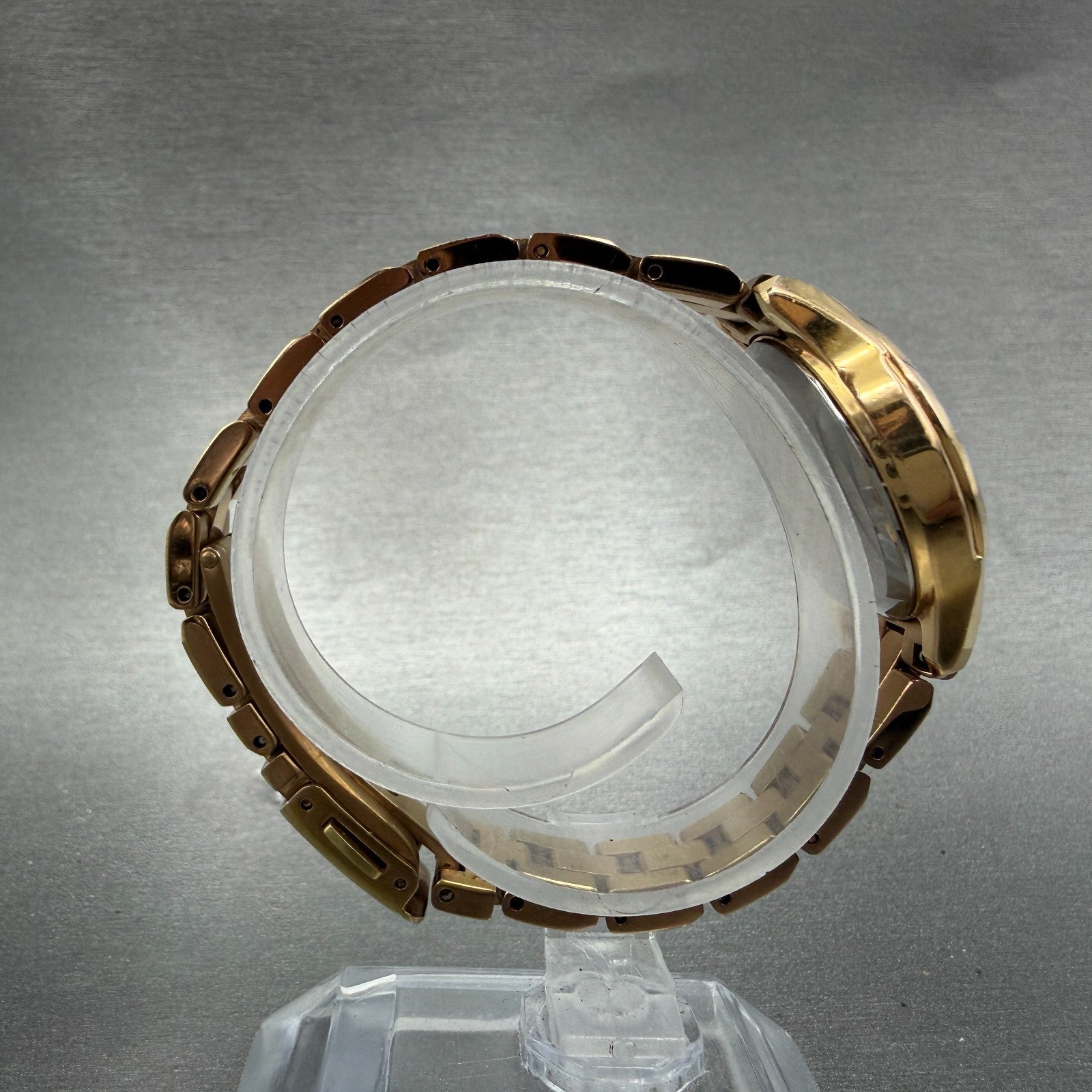 Seiko Lukia Solar Watch Women 27mm White Dial  Rose Gold Date 1B22-0AS0 Runs8