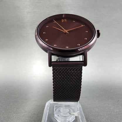 MVMT Dot Watch Women 36mm Purple Dial Purple Tone Round Mesh Band New Battery