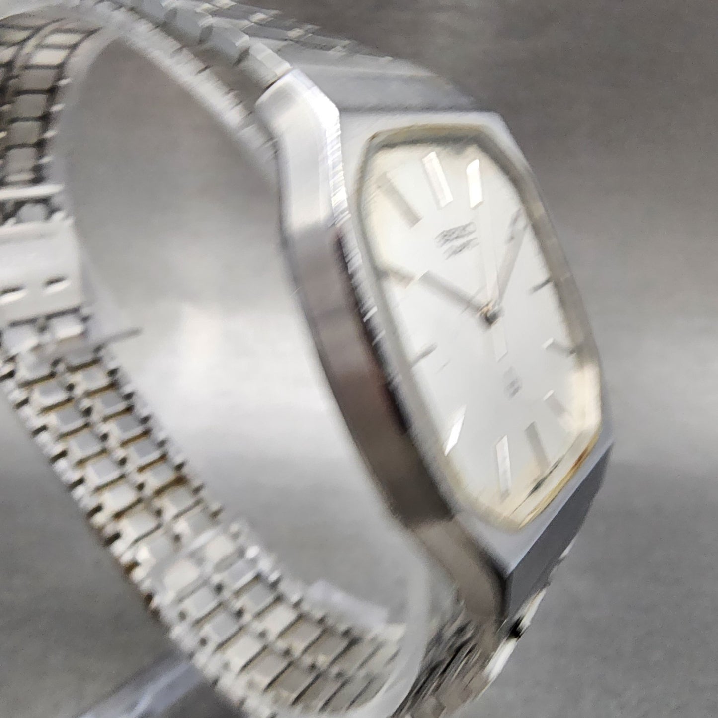 Seiko Tank Watch Men 30mm Silver Dial Silver Tone 2621-5180 New Battery