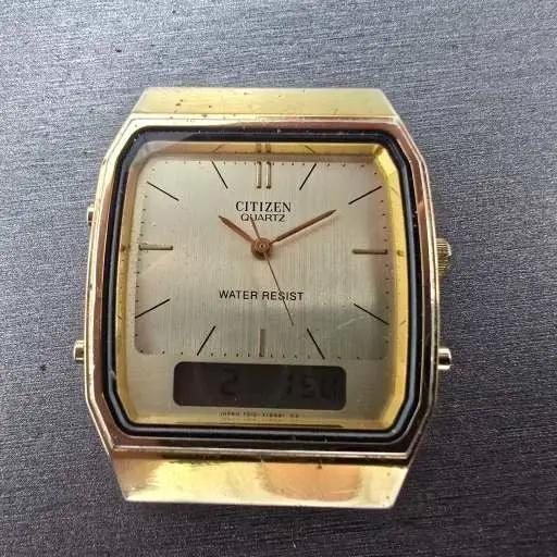Citizen Analog Digital Watch Men 32mm Champagne Dial Gold Tone T011-312627 PARTS3