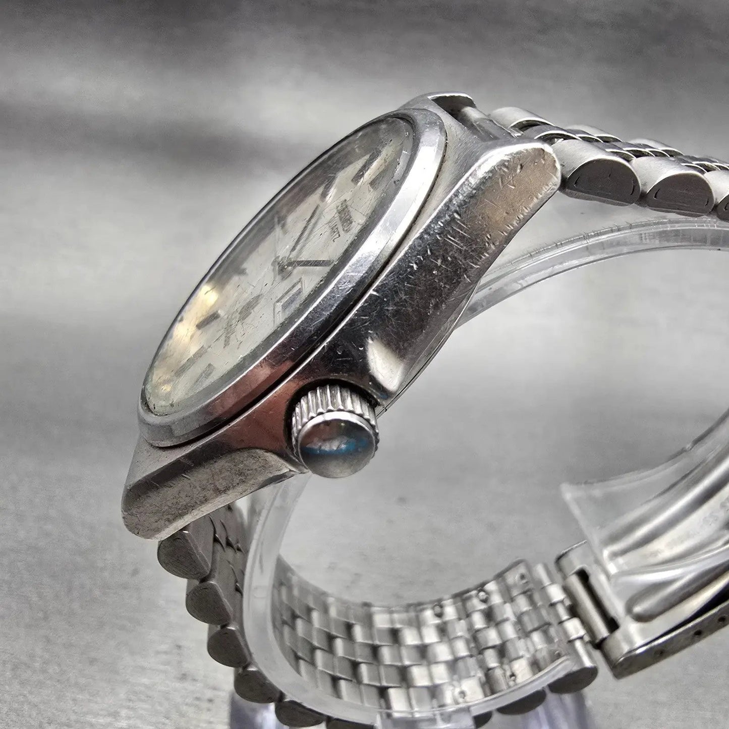 Seiko Silver Wave Watch Men 36mm Silver Dial Daydate Round 3229-8000 New Battery2