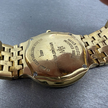 Raymond Weil Fidelio Watch Men 32mm White Dial Gold Plated Date 4802 New Battery9