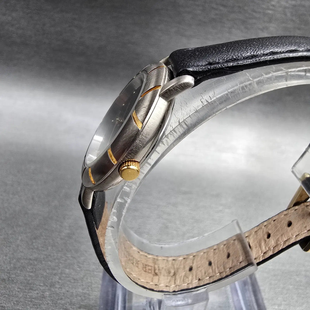 Skagen Watch Women 26m Gray Dial Two Tone Round 3SGSB Leather Band New Battery2