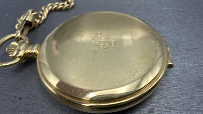 Seiko Alba Success Pocket Watch Men 42mm White Dial Gold Tone V701-0A10 New Batt8