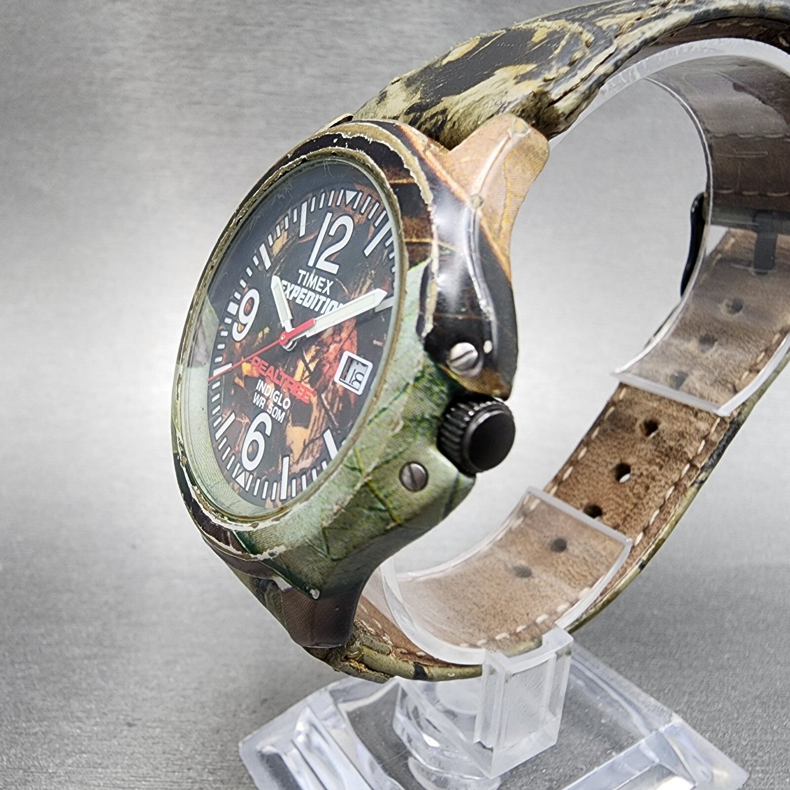 Timex Expedition Real Tree Watch Men 39mm Camo Dial Camo Case Round New Batt2