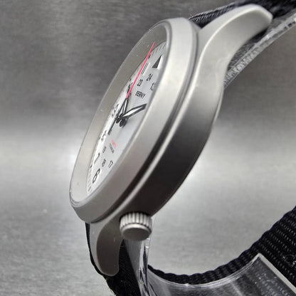 BERNY Field Watch Men 37mm Silver Dial Titanium Round New Battery3
